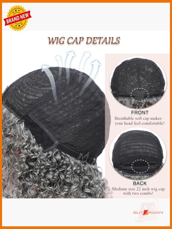 Short Curly Wear and Go Glueless Human Hair Wig main image 6